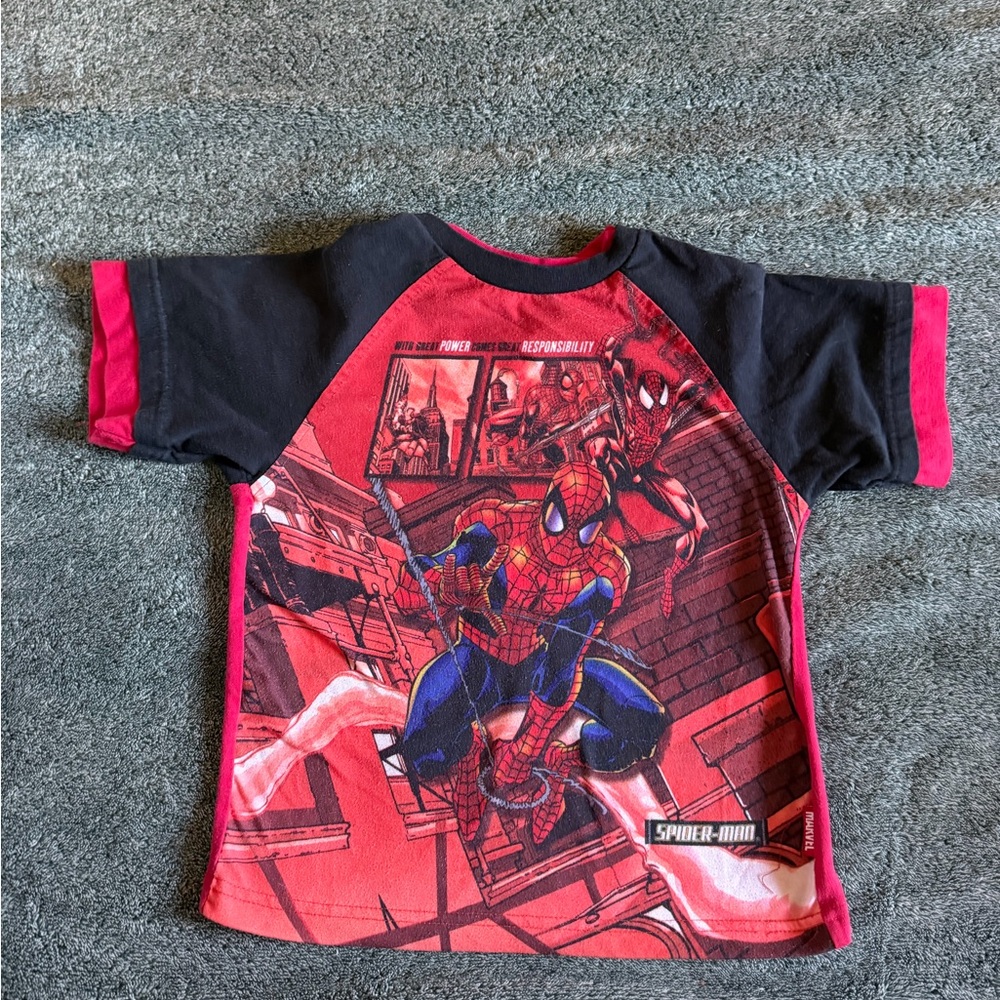Spider-Man Red & Black Kids Tee